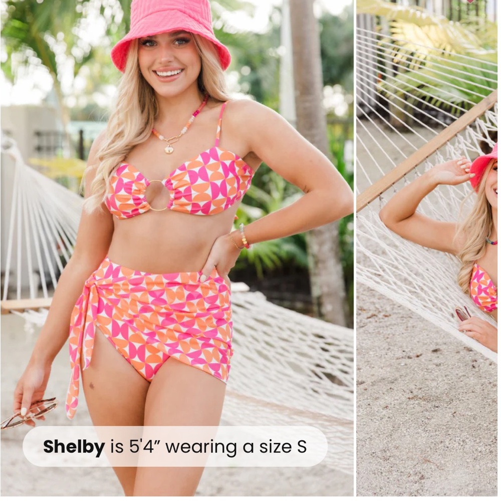 ☀️Sale☀️ PINK LIKY geo print bikini